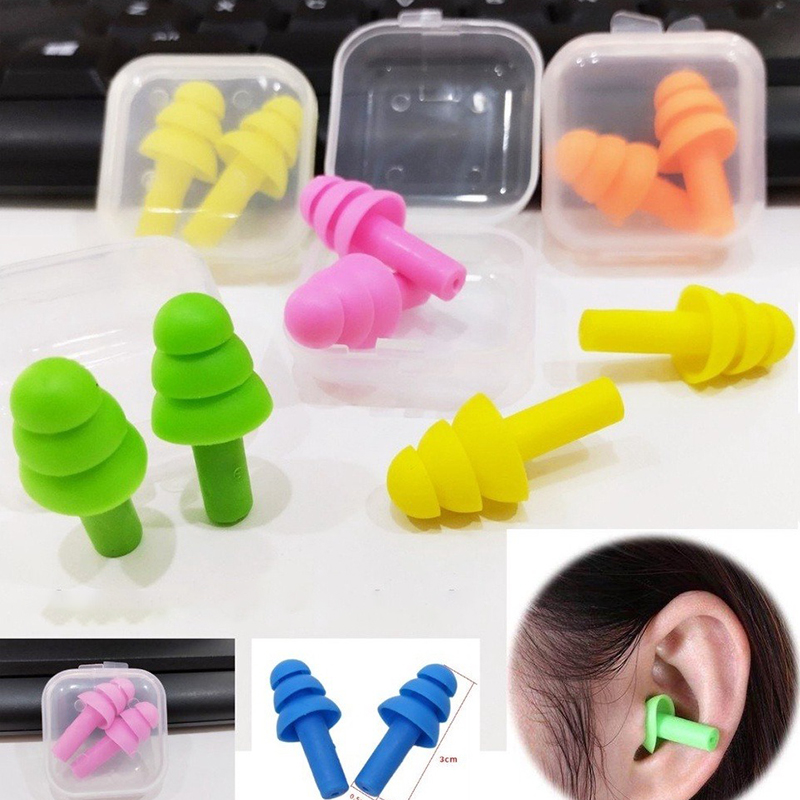 Cặp nút bịt tai bằng silicon siêu mềm, chống nước tốt 