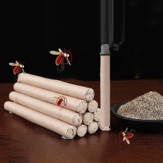 Set 50 thanh nhang ngải cứu đuổi muỗi cho bé, xông nhà thơm phòng kèm đế gỗ BA1642