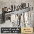Giá để dao kéo dụng cụ nhà bếp treo tường bằng thép carbon cao cấp BA1799