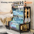 Kệ để gia vị nhà bếp đa năng 3 tầng kèm ống đũa giá gác thớt tiện lợi BA1801