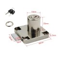 Ổ khóa tủ ngăn kéo gỗ thép mạ crom chống gỉ kèm 2 chìa BA1816, KT 22mm