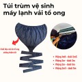 Túi bạt trùm rửa điều hòa đuôi dài 2.5m vải chống thấm BA1813, Loại 1.8 mét
