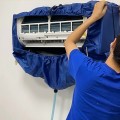 Túi bạt trùm rửa điều hòa đuôi dài 2.5m vải chống thấm BA1813, Loại 1.8 mét