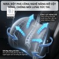 Gối tựa đầu và lưng ô tô cao su non 3D giảm mỏi, thoáng khí, êm ái BA1826 , Màu ghi