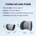 Gối tựa đầu và lưng ô tô cao su non 3D giảm mỏi, thoáng khí, êm ái BA1826 , Màu ghi
