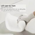 Gối tựa đầu và lưng ô tô cao su non 3D giảm mỏi, thoáng khí, êm ái BA1826 , Màu ghi