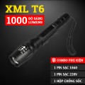 Đèn pin siêu sáng XML-T6 vỏ hợp kim nhôm nhiều chế độ 