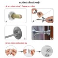 Chặn cửa thông minh, hít nam châm dán sàn, chống va đập T146, Màu bạc