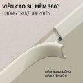 Thớt inox 304 kháng khuẩn 2 mặt an toàn, chống ẩm mốc, khe chống tràn BA1863