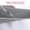 Thảm nhựa lưới chống trơn trượt lót sàn nhà tắm, ban công BA1865, Màu xám - Loại mắt nhỏ