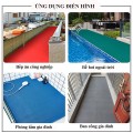Thảm nhựa lưới chống trơn trượt lót sàn nhà tắm, ban công BA1865, Màu xám - Loại mắt nhỏ