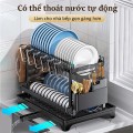 Kệ chén bát 2/3 tầng thông minh thiết kế gập gọn kèm khay hứng nước BA1890