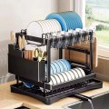 Kệ chén bát 2/3 tầng thông minh thiết kế gập gọn kèm khay hứng nước BA1890