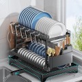 Kệ chén bát 2/3 tầng thông minh thiết kế gập gọn kèm khay hứng nước BA1890