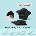 Miếng lót giày chống rộng, đệm gót giảm size giày êm chân BA1888, Màu đen  - Loại 5 mm