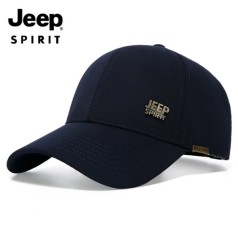 Mũ lưỡi trai unisex Jeep Spirit form cứng, ôm đầu, thời trang BA1858, Màu đen  - Freesize (56–61cm, có khóa điều chỉnh)