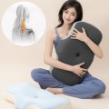 Gối công thái học cao su non nâng đỡ cột sống, thoáng khí cao cấp Ema BA1873, Size S Màu Tối + Vỏ