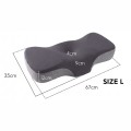 Gối công thái học cao su non nâng đỡ cột sống, thoáng khí cao cấp Ema BA1873, Size S Màu Tối + Vỏ