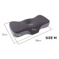 Gối công thái học cao su non nâng đỡ cột sống, thoáng khí cao cấp Ema BA1873, Size S Màu Tối + Vỏ