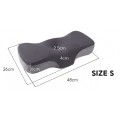 Gối công thái học cao su non nâng đỡ cột sống, thoáng khí cao cấp Ema BA1873, Size S Màu Tối + Vỏ