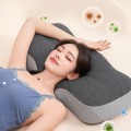 Gối công thái học cao su non nâng đỡ cột sống, thoáng khí cao cấp Ema BA1873, Size S Màu Tối + Vỏ