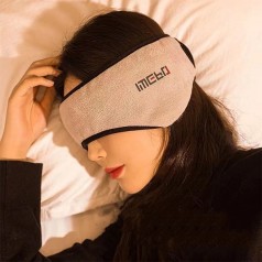 Bịt mắt ngủ trưa vải nhung mềm mại che kín mắt và tai BA1880