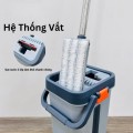 Bộ lau nhà tự vắt thông minh, đầu xoay linh hoạt, lau sạch nhanh BA1876
