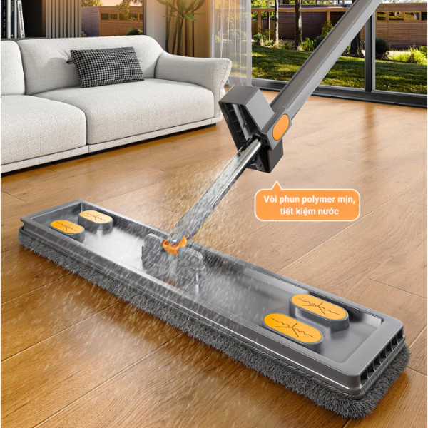 Cây lau nhà phun sương tự vắt ba bông GOOPA xoay 360 độ BA1897