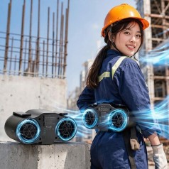 Quạt đeo thắt lưng Zlife Z10 thiết kế 2 phản lực gió siêu mát BA1903