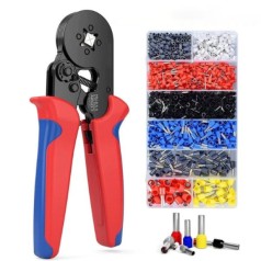 Kìm bấm cos vuông HSC8 6-4A tự điều chỉnh kèm 1200 đầu cos cao cấp BA1844 