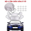Bộ che nắng ô tô 6 món tráng bạc cách nhiệt chống UV BA1925