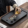 Khay trà mặt đá sứ nhân tạo kiểu dáng sang trọng BA1940, 37x24x4cm