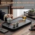 Khay trà mặt đá sứ nhân tạo kiểu dáng sang trọng BA1940, 37x24x4cm