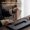 Khay trà mặt đá sứ nhân tạo kiểu dáng sang trọng BA1940, 37x24x4cm