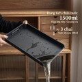 Khay trà mặt đá sứ nhân tạo kiểu dáng sang trọng BA1940, 37x24x4cm