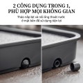 Khay trà mặt đá sứ nhân tạo kiểu dáng sang trọng BA1940, 37x24x4cm