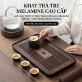 Khay ấm chén uống trà bằng tre hun khói cao cấp BA1941