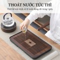 Khay ấm chén uống trà bằng tre hun khói cao cấp BA1941