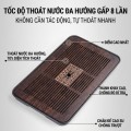 Khay ấm chén uống trà bằng tre hun khói cao cấp BA1941
