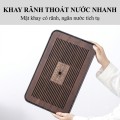 Khay ấm chén uống trà bằng tre hun khói cao cấp BA1941
