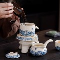Bộ ấm chén pha trà cối xay thiết kế cổ điển sang trọng BA1987, Cối Xay Bích Liên