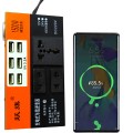 Bộ chuyển đổi nguồn điện ô tô 12V 24V Sang 220V đa năng 6 cổng USB BA1942