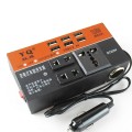 Bộ chuyển đổi nguồn điện ô tô 12V 24V Sang 220V đa năng 6 cổng USB BA1942