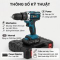 Bộ máy khoan cầm tay 2 pin công suất lớn kèm bộ phụ kiện 24 chi tiết BA1945