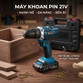 Bộ máy khoan cầm tay 2 pin công suất lớn kèm bộ phụ kiện 24 chi tiết BA1945
