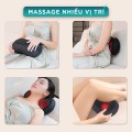 Gối massage nhiệt hồng ngoại 4 bi xoay chuyên sâu Kingtech BA1891