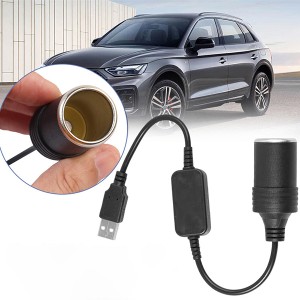 Cáp chuyển đổi USB 5V sang DC 12V tiện dụng cho ô tô BA1971