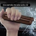 Bảng ghi số điện thoại kết hợp búa thoát hiểm để trên taplo xe ô tô BA1992, Vân carbon
