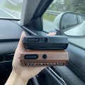Bảng ghi số điện thoại kết hợp búa thoát hiểm để trên taplo xe ô tô BA1992, Vân carbon
