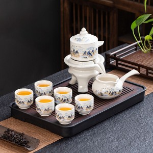 Bộ ấm chén pha trà cối xay thiết kế cổ điển sang trọng BA1987, Cối Xay Bích Liên